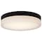 Nuvo Pi, 14 Inch LED Flush Mount, Black Finish, Frosted Etched Glass, CCT Selectable, 120 Volts 62/570 - alternate 2